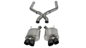 Ford Mustang Performance Exhaust - Rear - CORSA Performance - Sport Axle-Back + XO Exhaust - Black - `13-`14